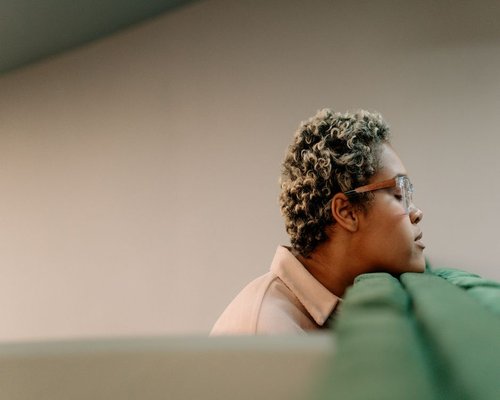 person resting after a regular workday