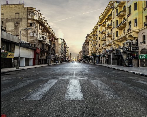 calm urban street in Mexico